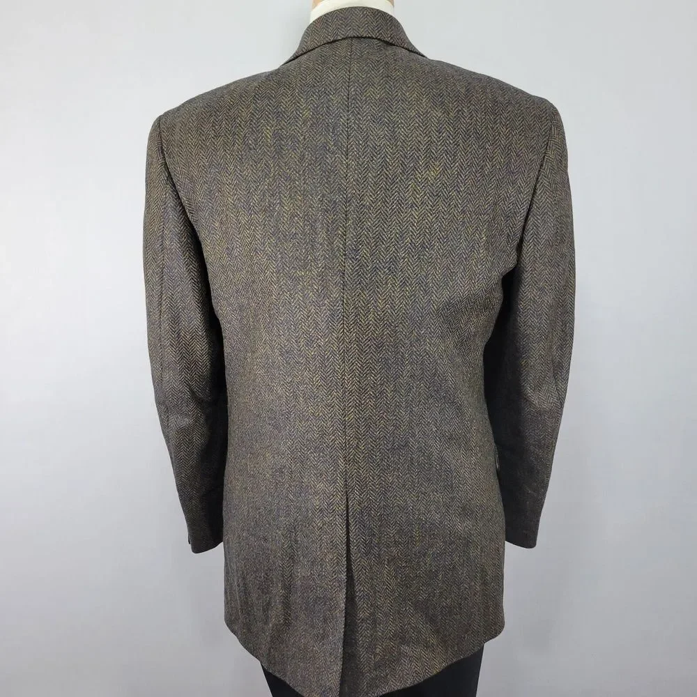 Nautica Men's Tweed Sport Coat Blazer Two Button Herringbone Wool Sz‎ 40L
